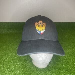 Retro Dad Hat Washed Cotton Cowboy Smiley Face Texas Rodeo Cap Washed Cotton NWT
